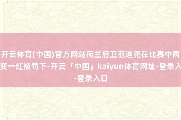 开云体育(中国)官方网站荷兰后卫范迪克在比赛中两黄变一红被罚下-开云「中国」kaiyun体育网址-登录入口