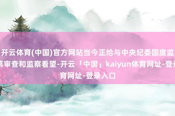 开云体育(中国)官方网站当今正给与中央纪委国度监委次第审查和监察看望-开云「中国」kaiyun体育网址-登录入口